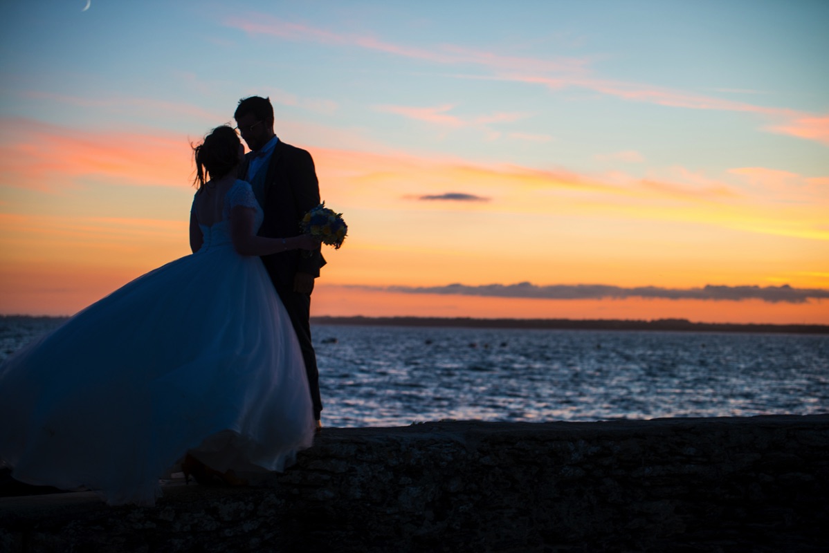 Photo couple mariage plage Nantes Loire Atlantique - pornic