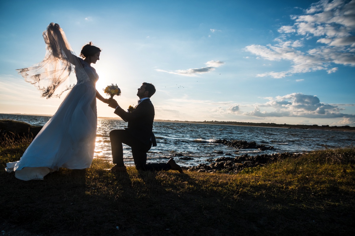 Photo couple mariage plage Nantes Loire Atlantique - pornic
