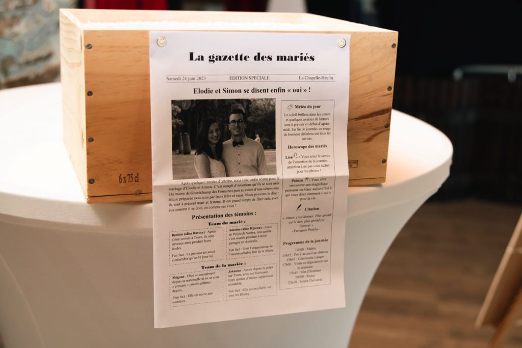 Idée mariage décoration fun